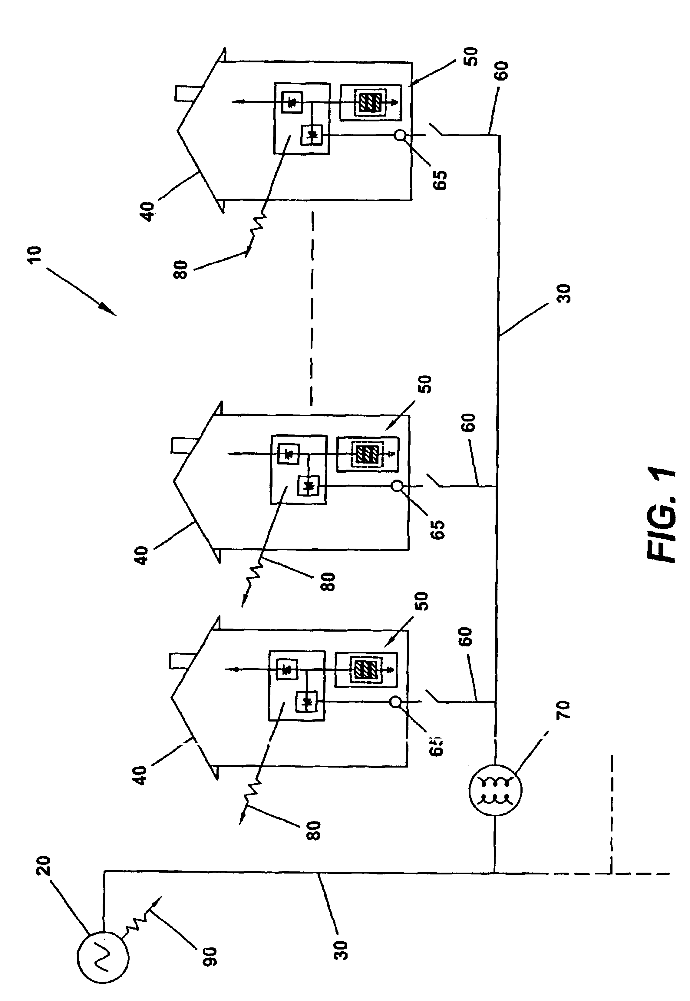 Power load-leveling system and packet electrical storage