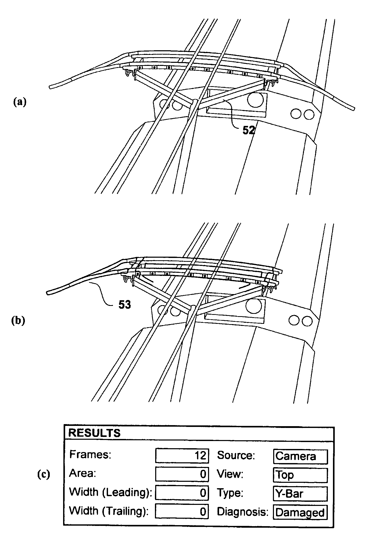 Pantograph damage and wear monitoring system