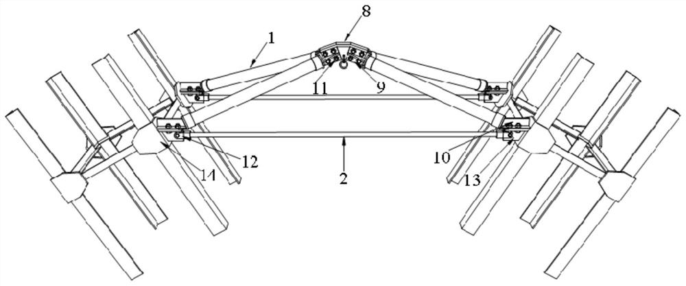 110 kV cathead type composite cross arm tower