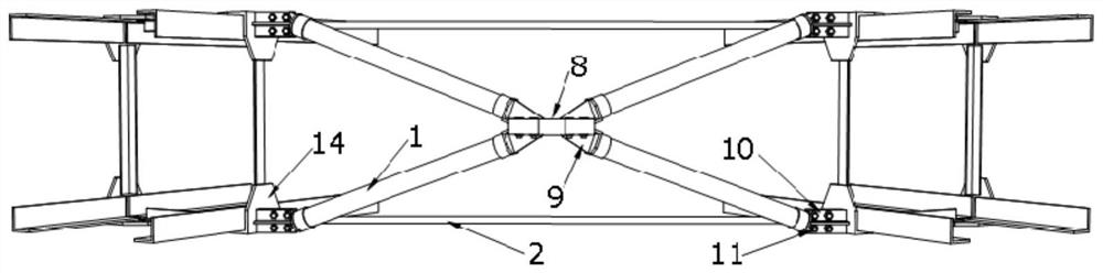 110 kV cathead type composite cross arm tower