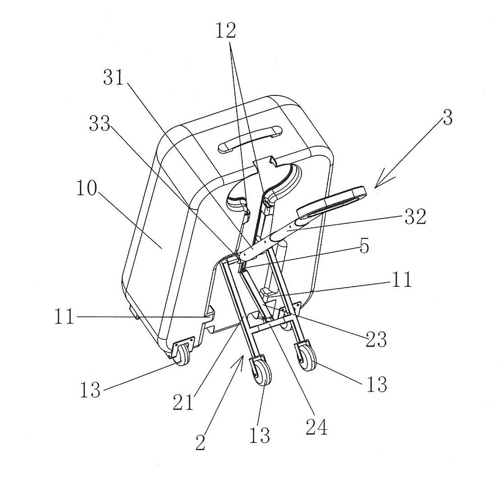 Draw-bar box having traveling supporting mechanism