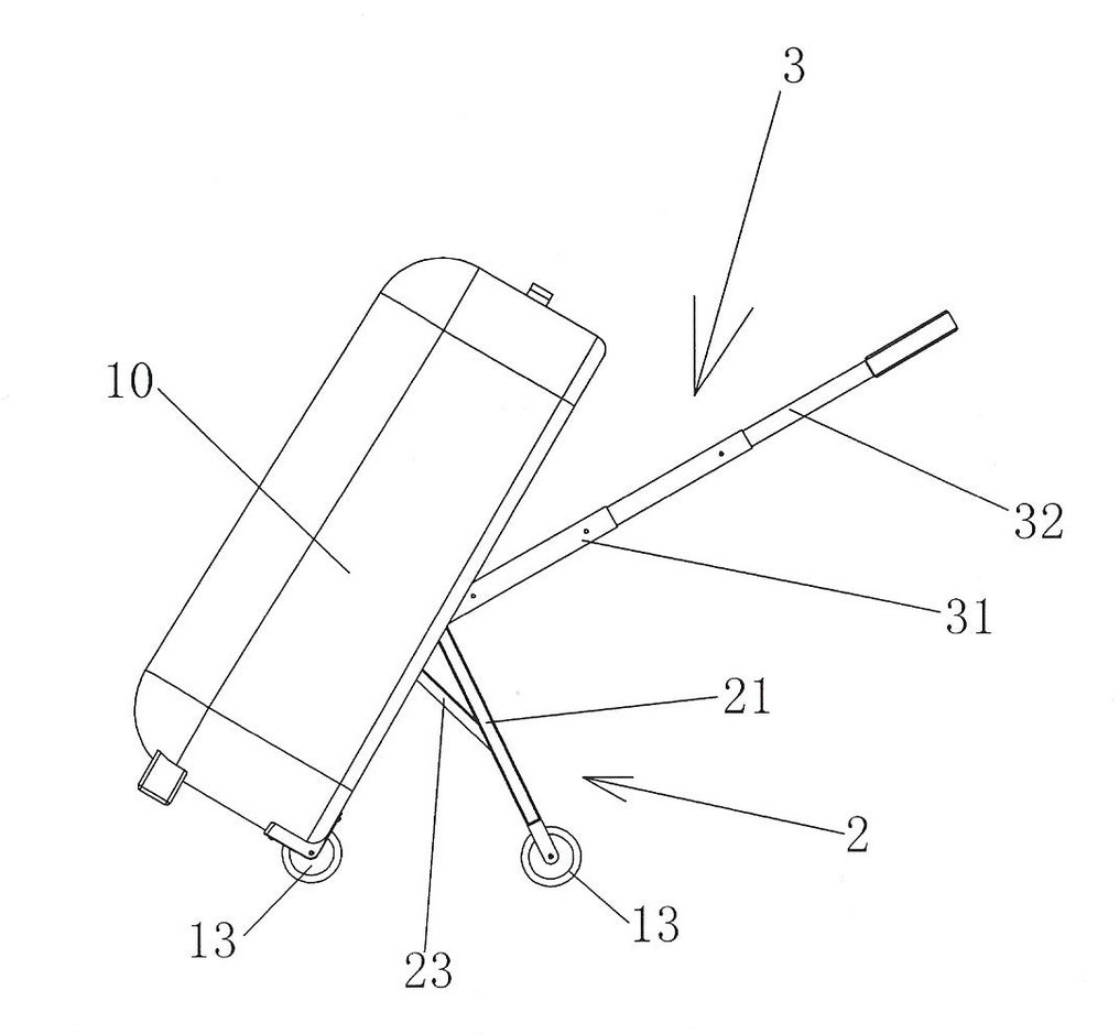 Draw-bar box having traveling supporting mechanism