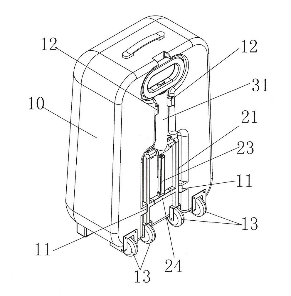 Draw-bar box having traveling supporting mechanism