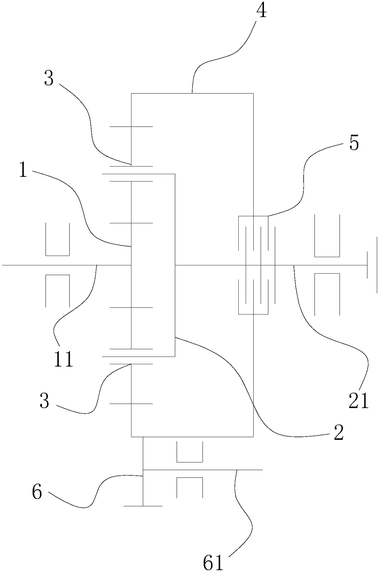 Auxiliary transmission, hybrid power assembly device and control method and automobile