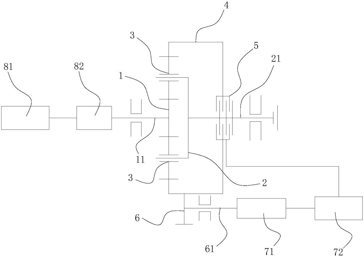 Auxiliary transmission, hybrid power assembly device and control method and automobile