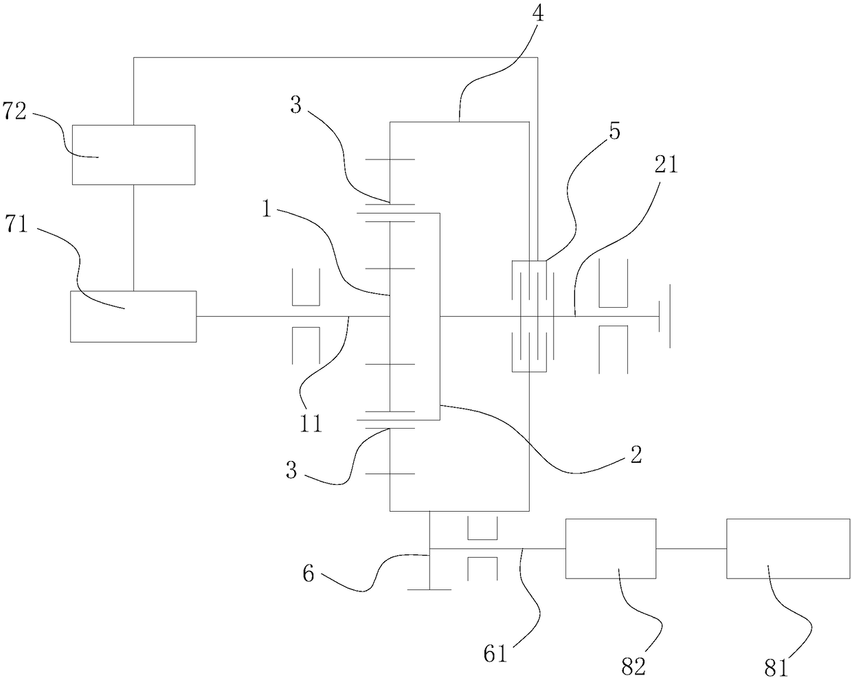 Auxiliary transmission, hybrid power assembly device and control method and automobile