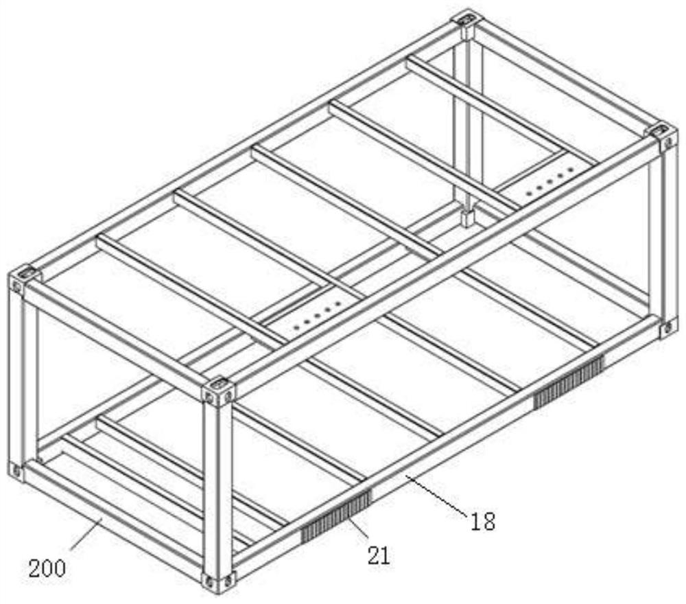 Horizontal self-locking connecting joint for modular steel structure and construction method thereof