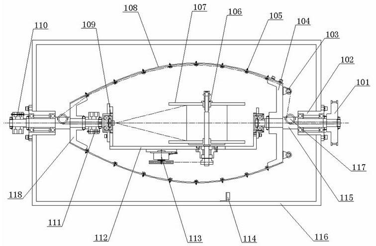 Horizontal winding machine