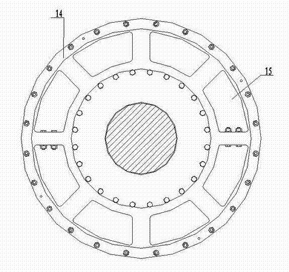 Working sealing device for water turbine spindle