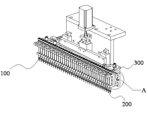 The placement structure of the placement machine