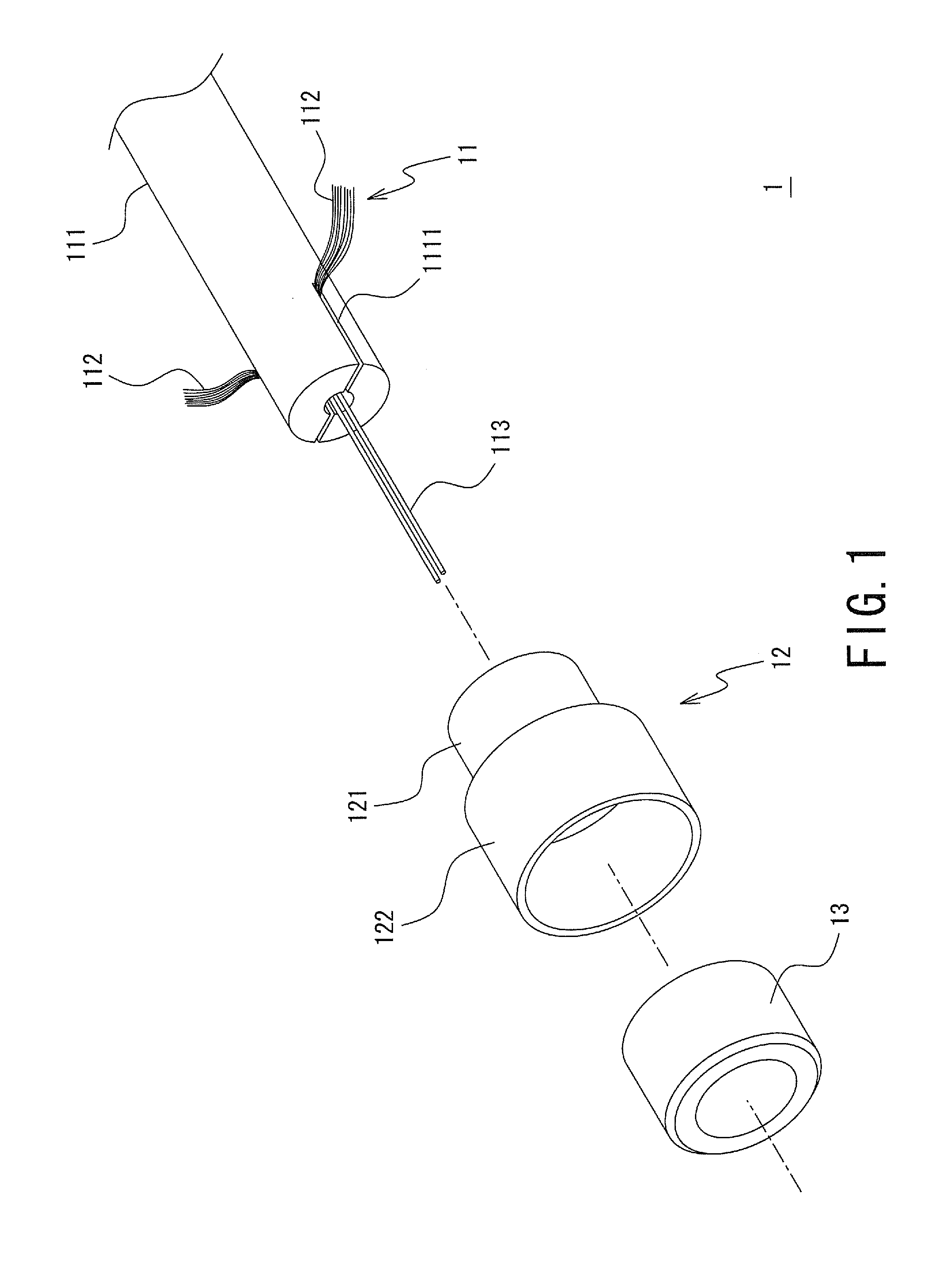 Fiber-optic cable with fitting