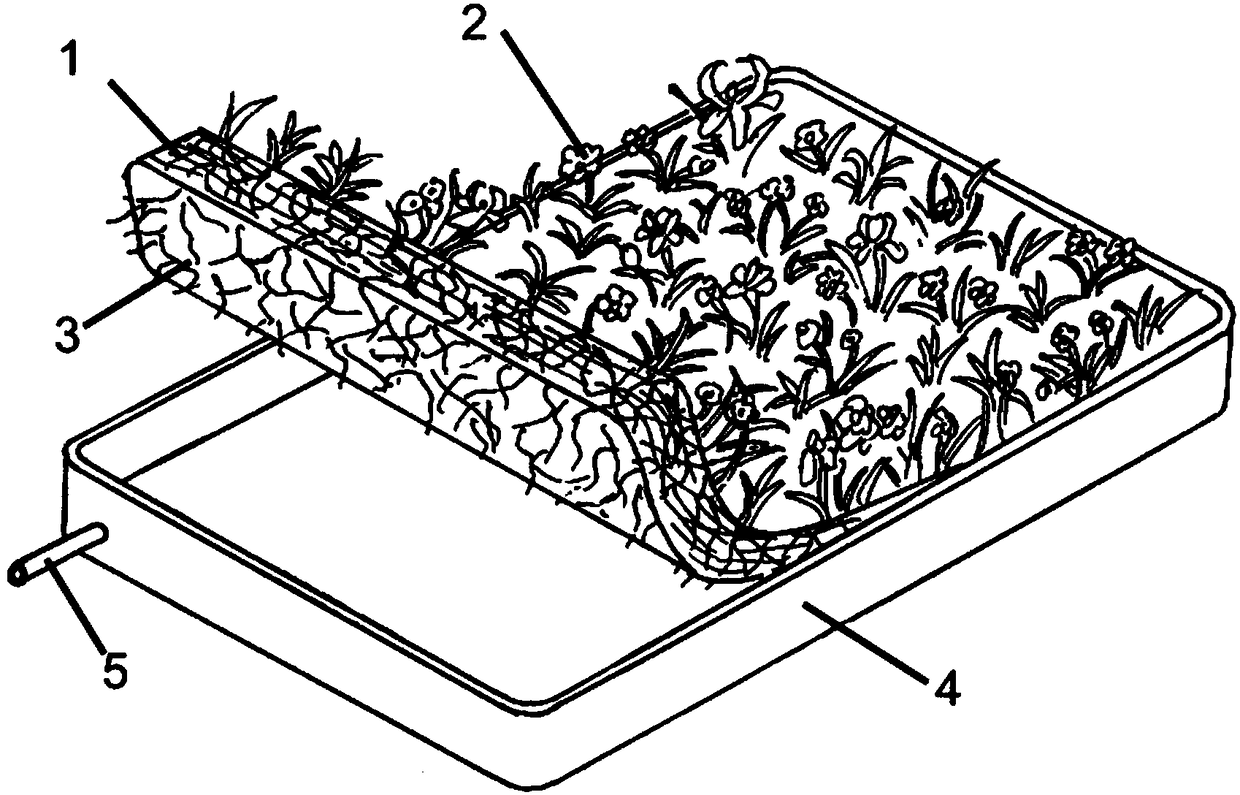 Platform and method for greening roof by using waste natural biomass materials as matrix materials