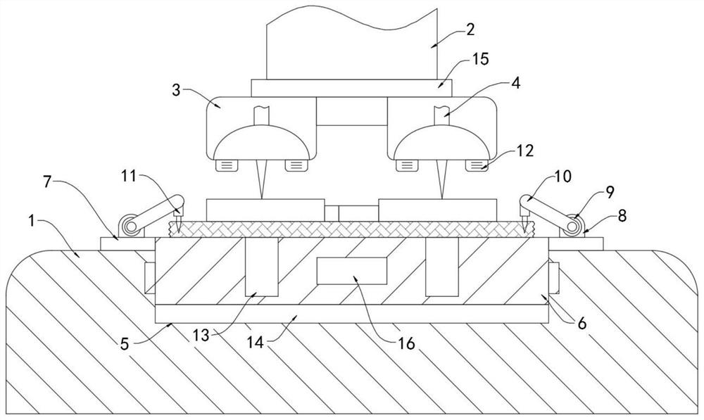 Fixing device for zipper machine