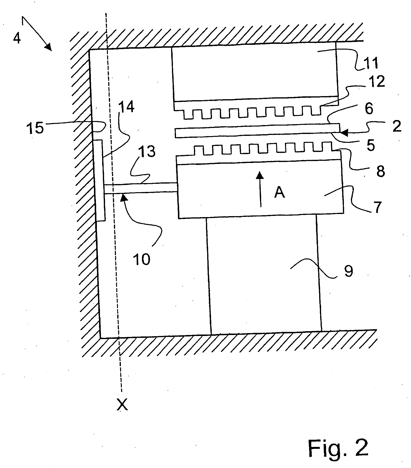 Device for transferring a pattern to an object