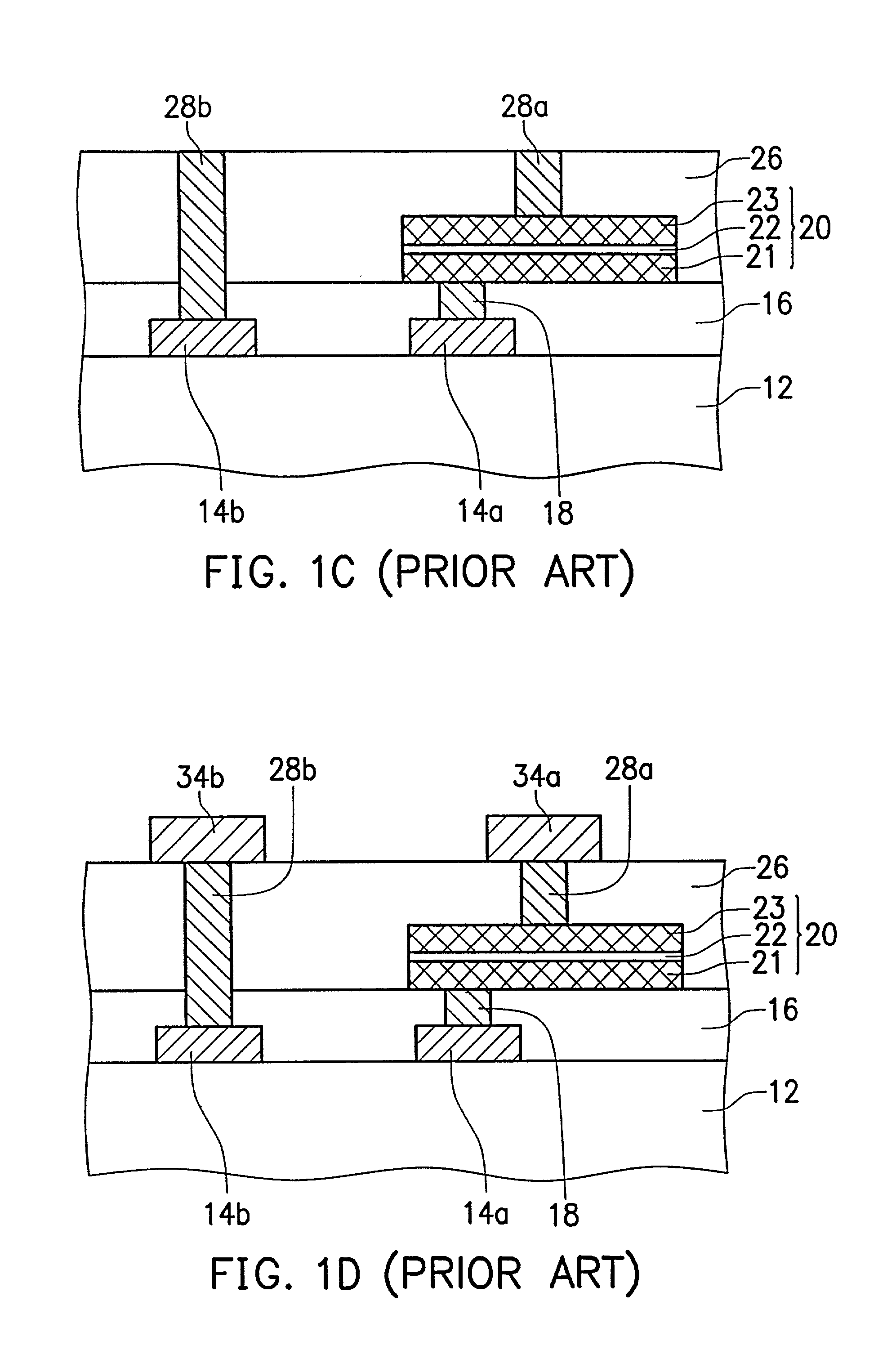 Metal capacitor in damascene structures