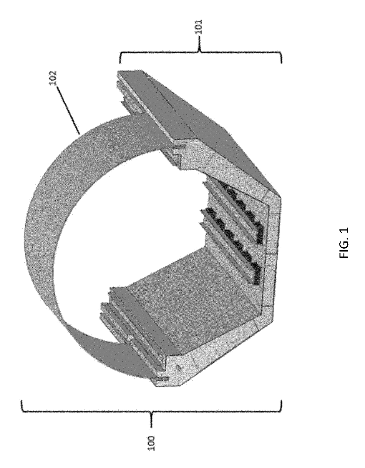 Modular enclosed transportation structure and integrated track assembly