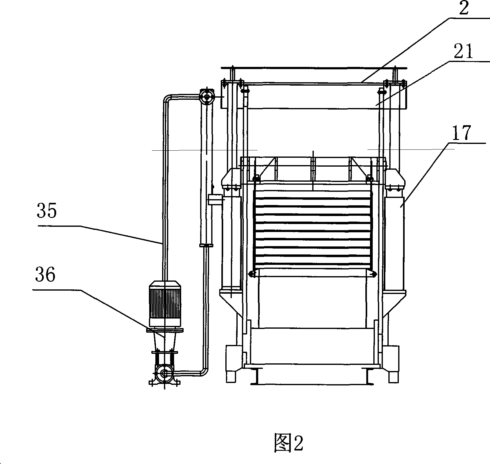 Vertical type full automatic plate-and-frame filter press, and filter technique