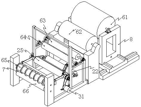 Automatic tension control device of non-woven fabric dividing and cutting machine