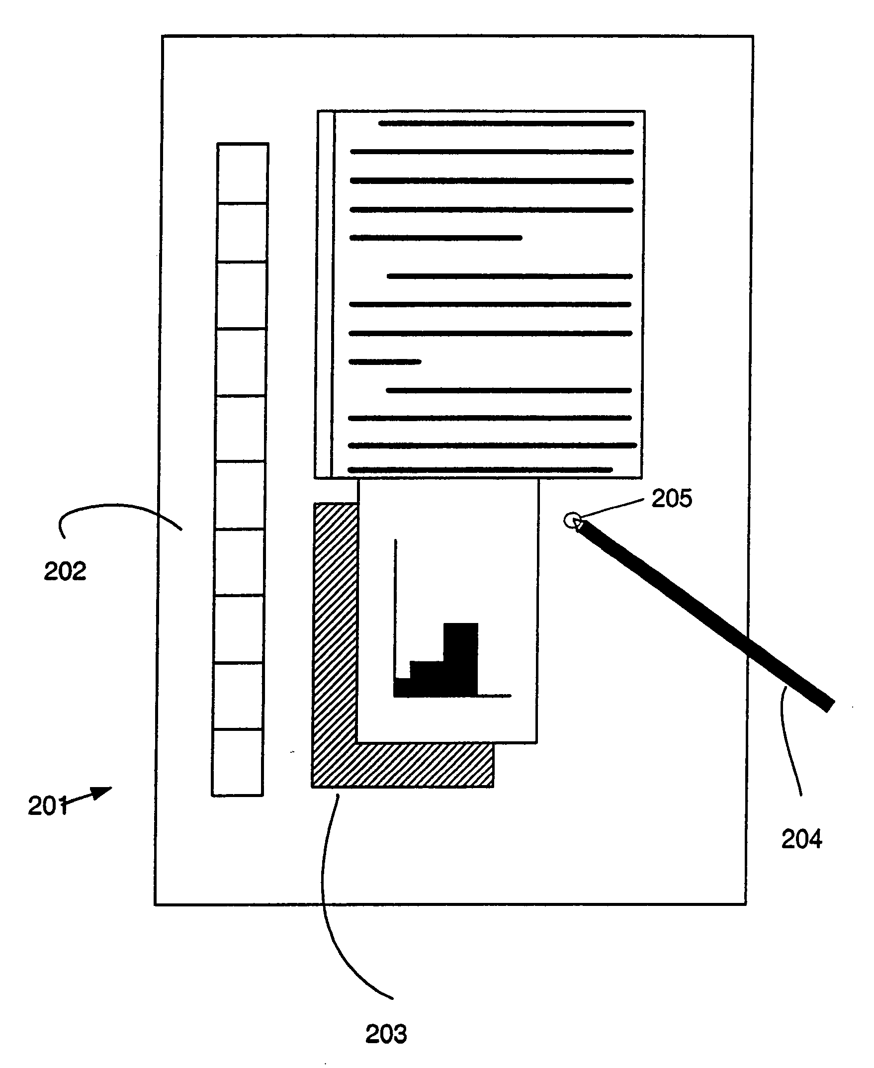 Highlevel active pen matrix