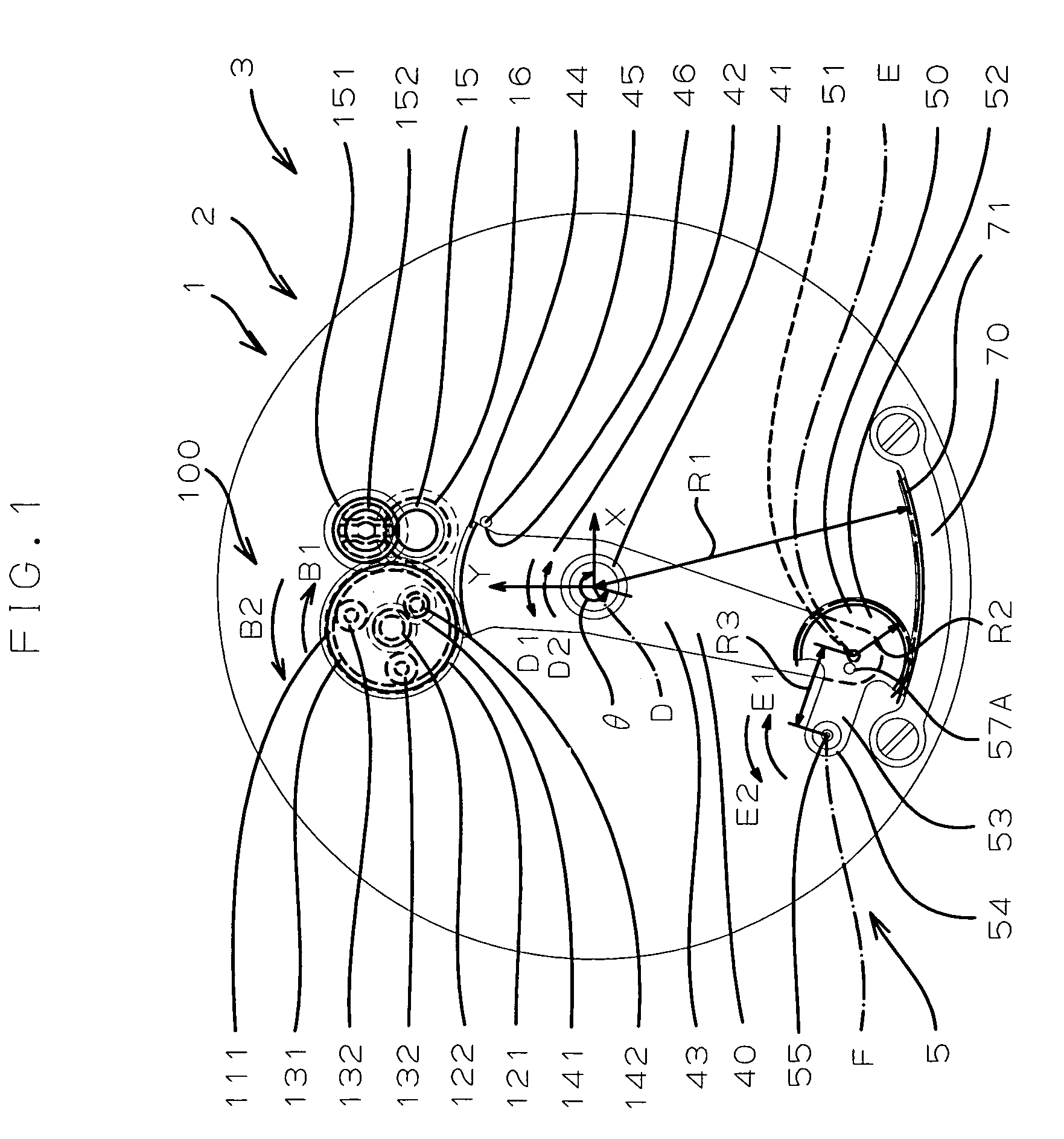 Residual wound quantity display mechanism of timepiece and timepiece with residual wound quantity display mechanism