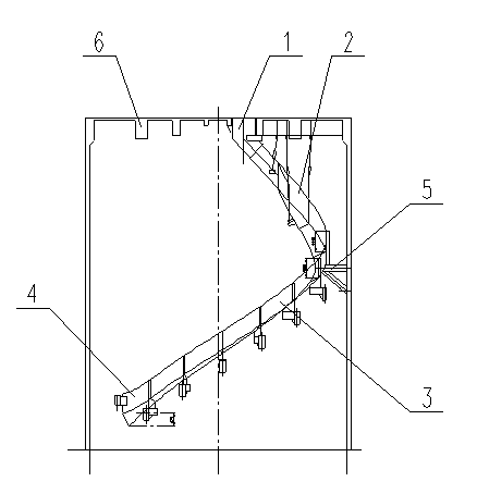 Spiral cushion material blanking device