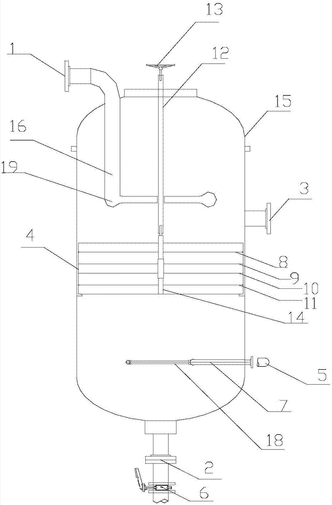 Front filter back flushing device and method