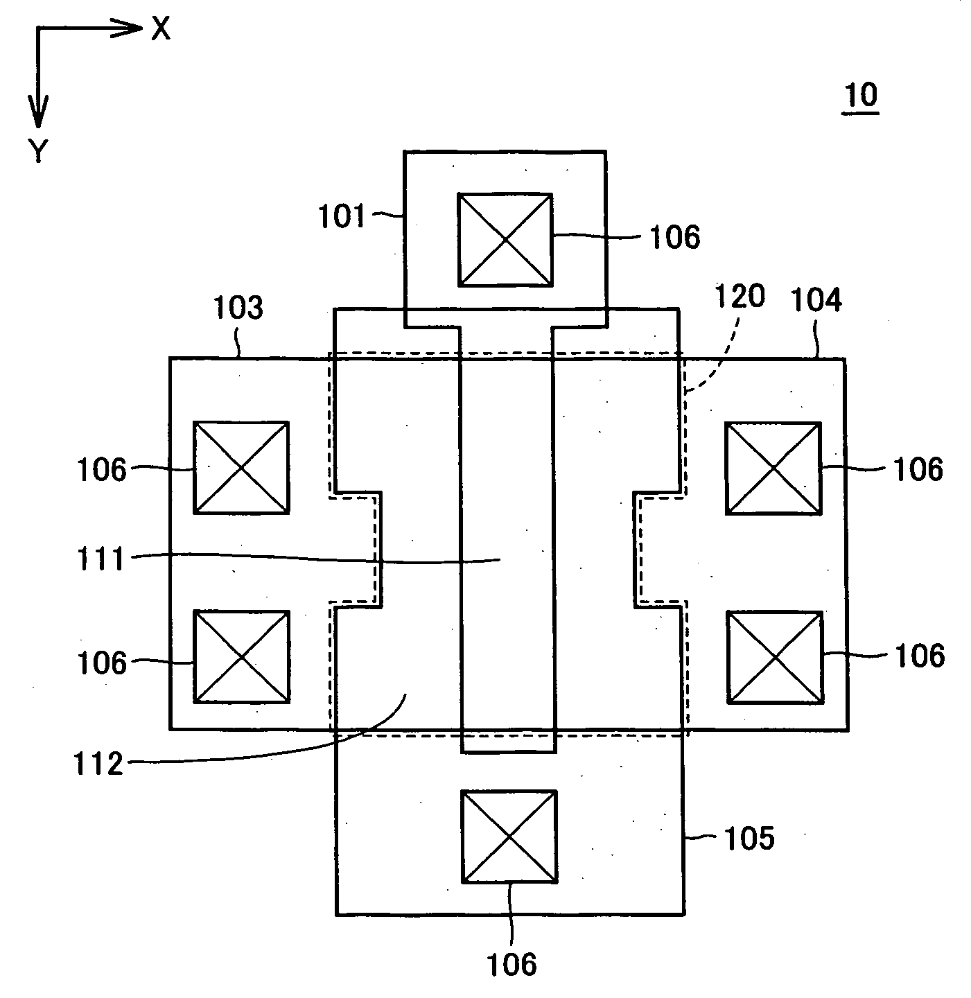 Semiconductor device allowing modulation of a gain coefficient and a logic circuit provided with the same