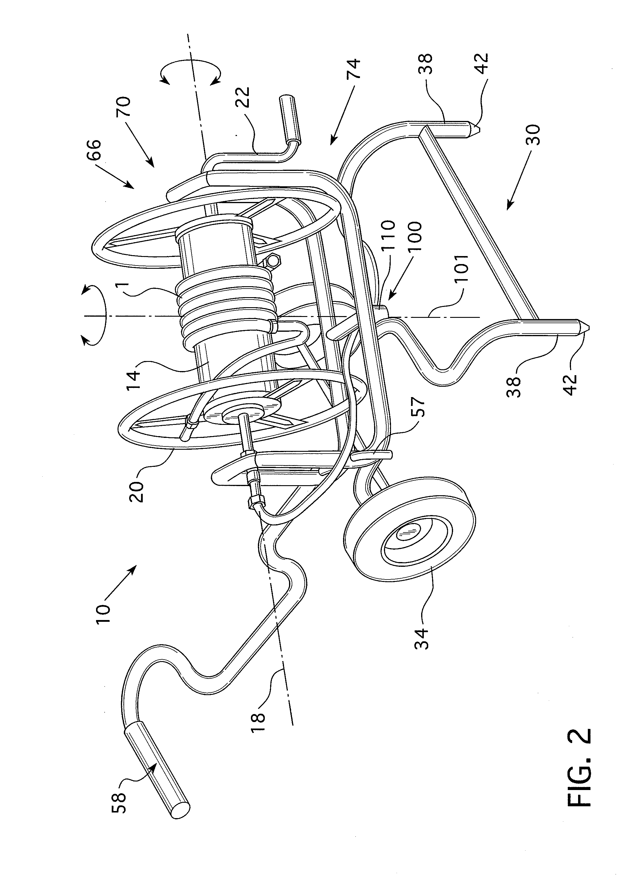 Swivel hose wagon