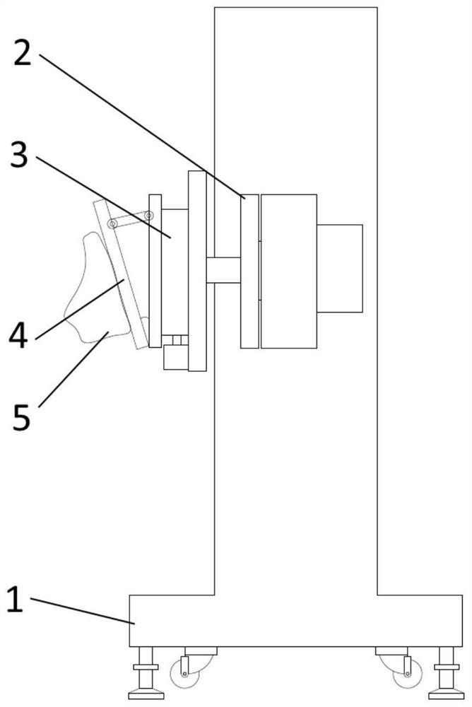 Foot transmission device for hip joint linkage exercise