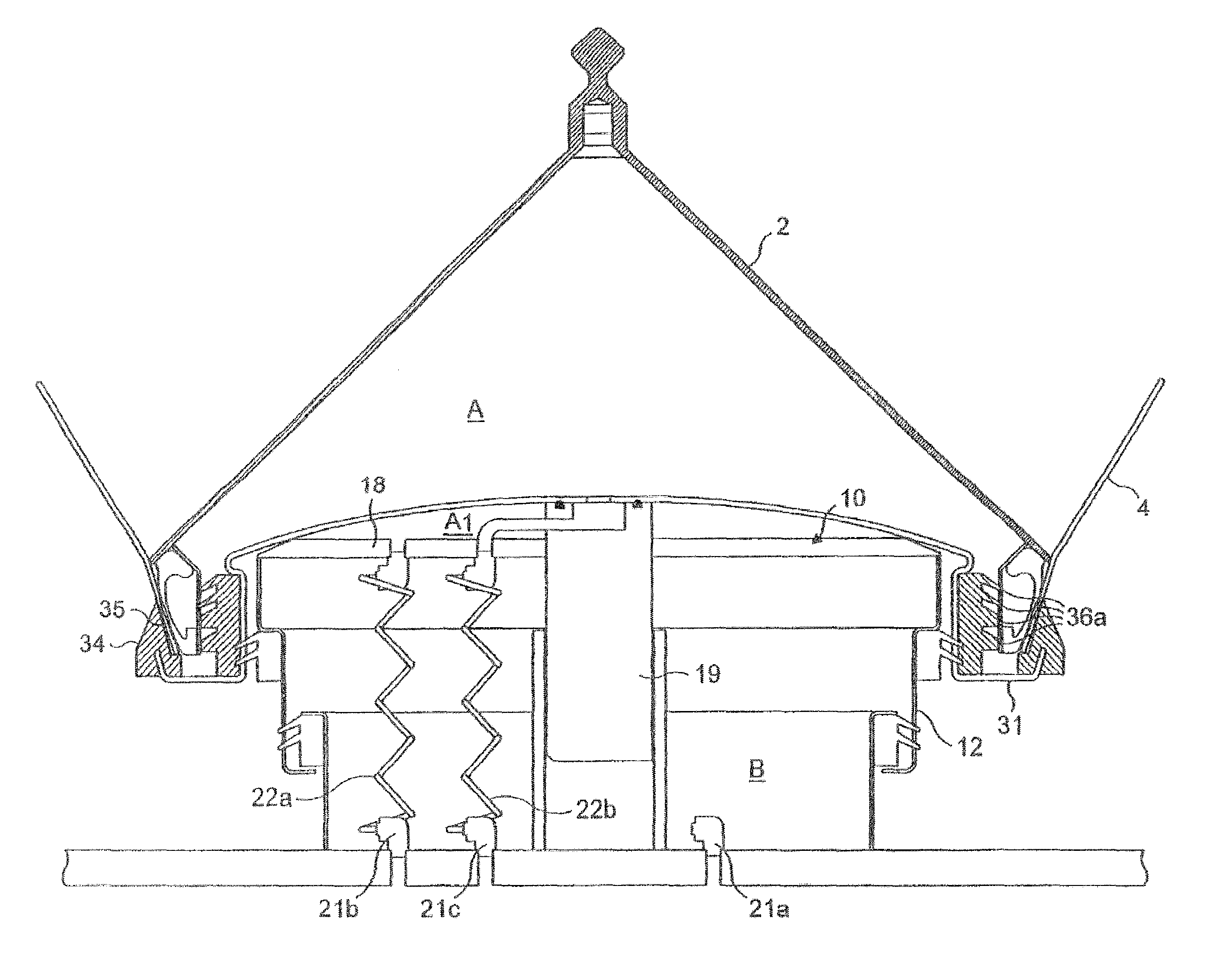 Method and apparatus for securing a closure in an aperture of a container