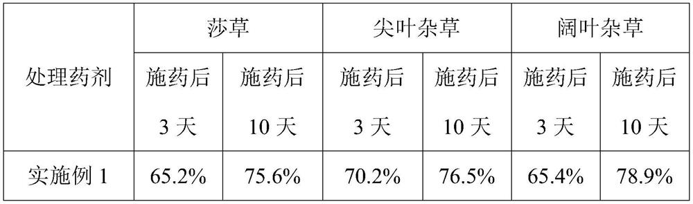 High-stability herbicide for paddy field and preparation method thereof