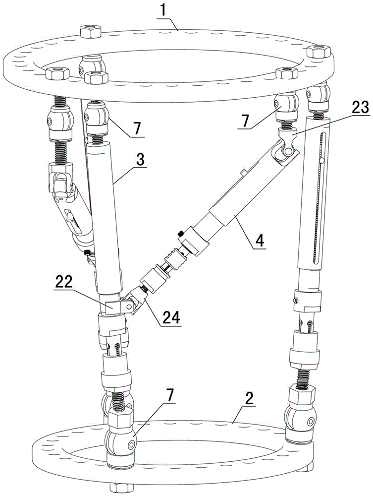 Damping joint and adjustable bionic external fixator for bone external fixator