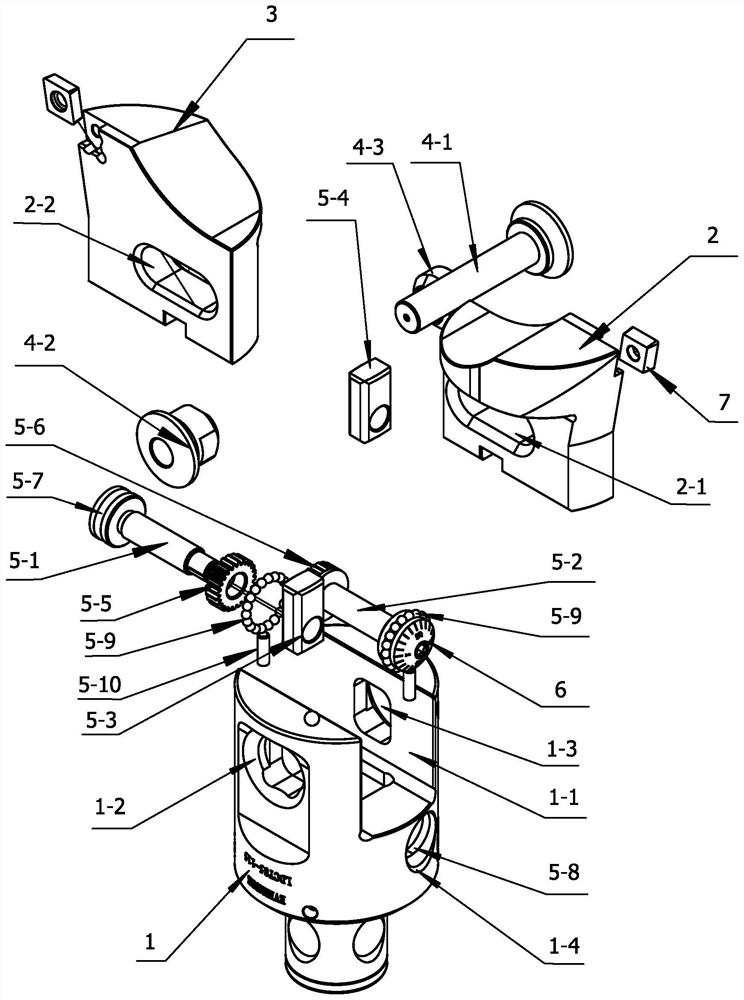 Linkage adjustment double-edge boring head cutter