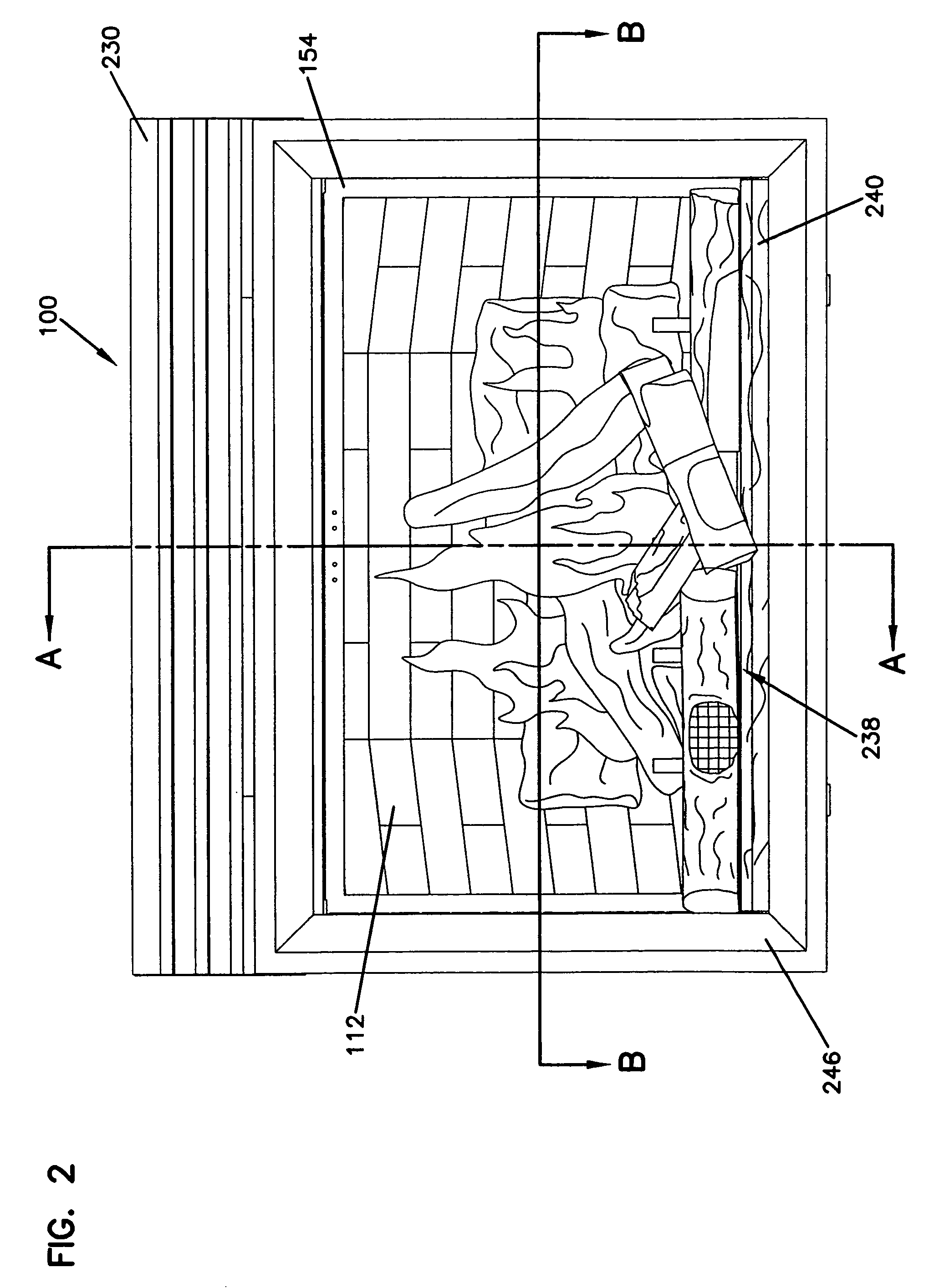 Lenticular fireplace