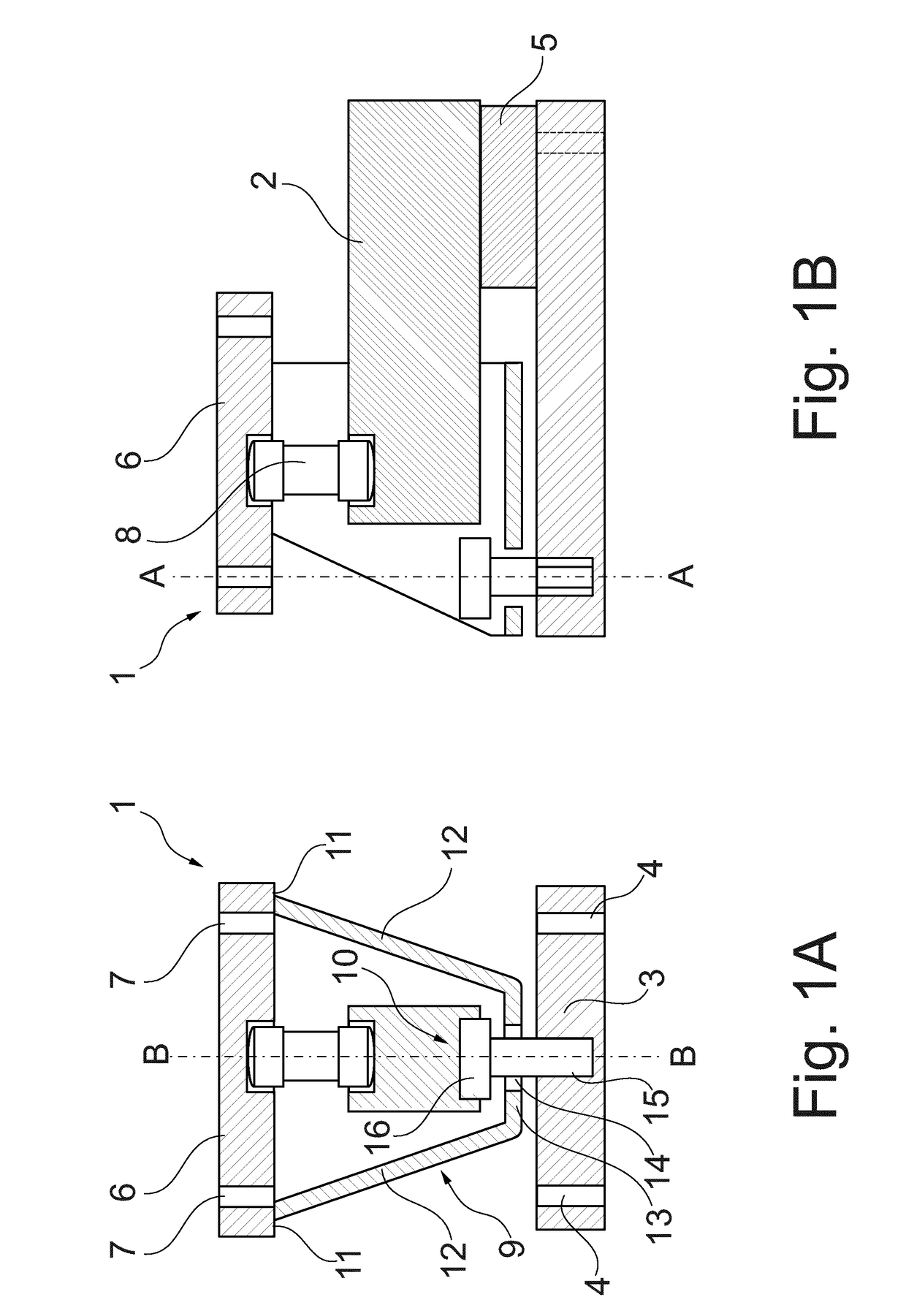 Load cell weigh module hat limits horizontal floating movement of the top plate