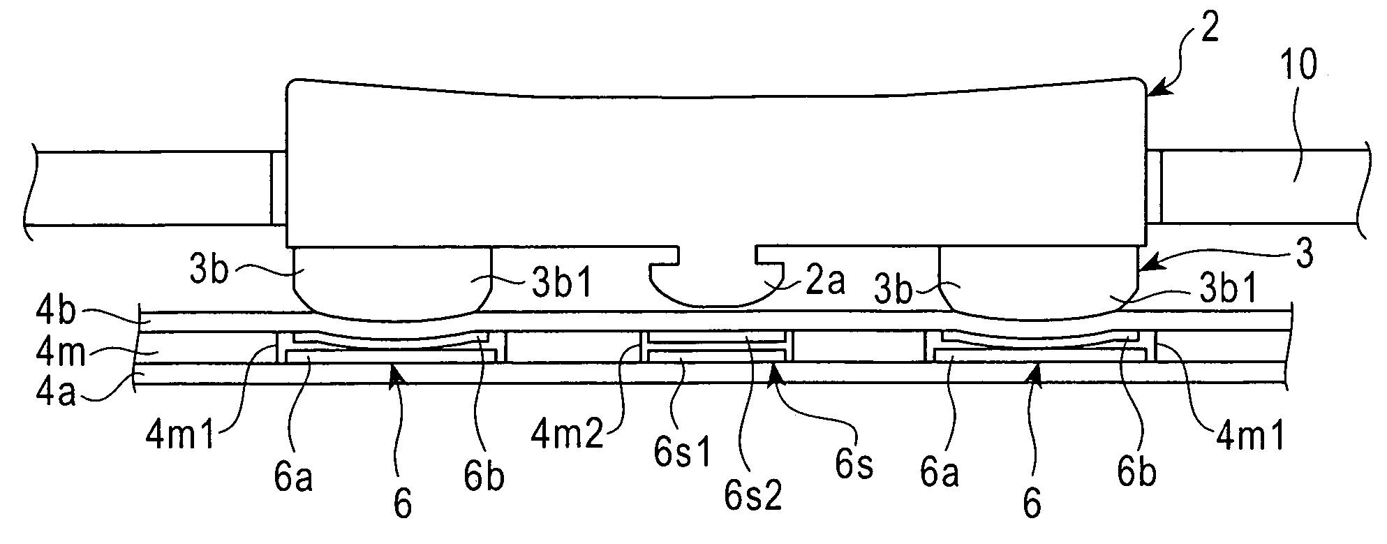 Input device with reduced dead band of an analog output signal