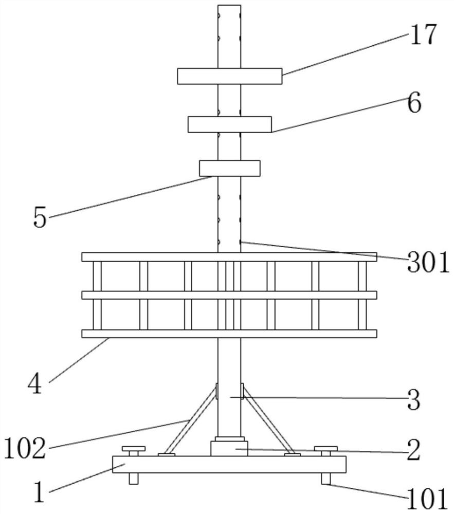 Safety belt connecting frame for steel structure house construction personnel