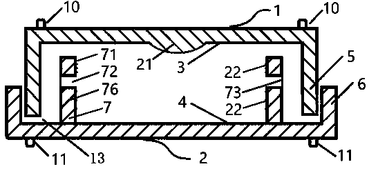 Crack-type leakage-proof quantitative anti-skid visible surface sampling culture dish