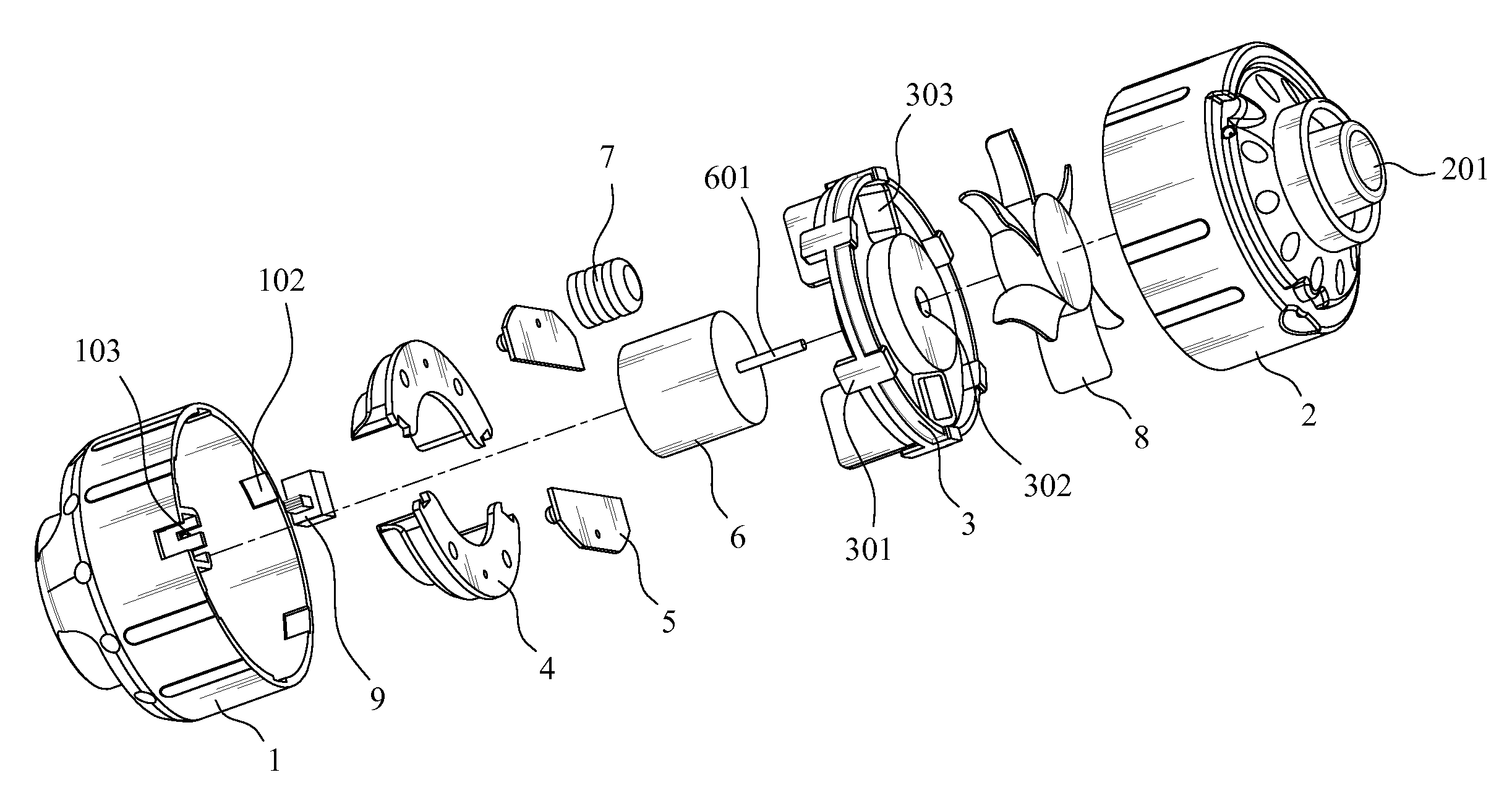 Wind-powered light-emitting diode lamp