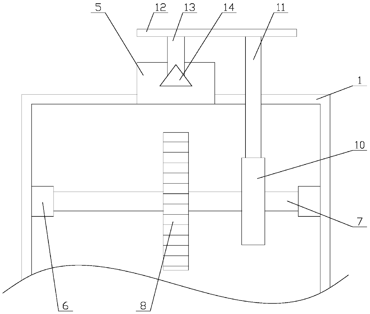 Plastic crushing system with anti-blocking function and high in reliability