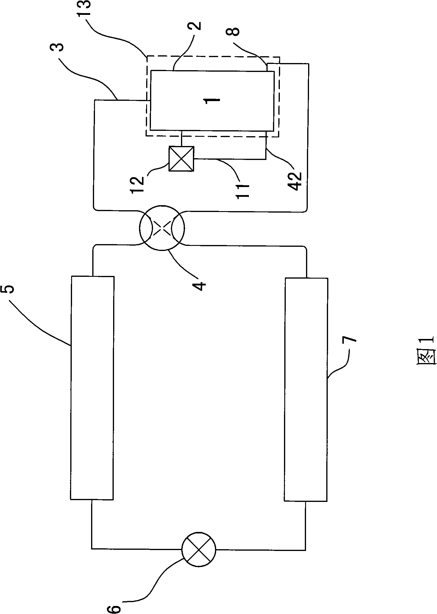 Compressor exhaust temperature control device and its control method and applications