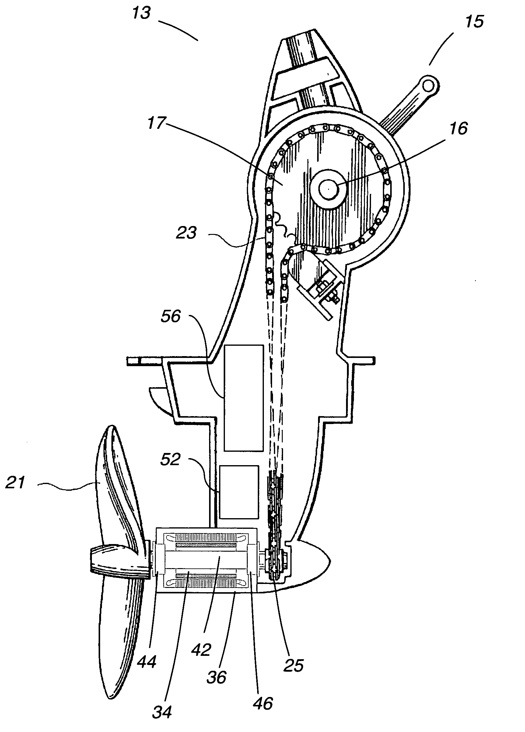 Electric Motor Assisted Propulsion System for Human-Powered Watercraft