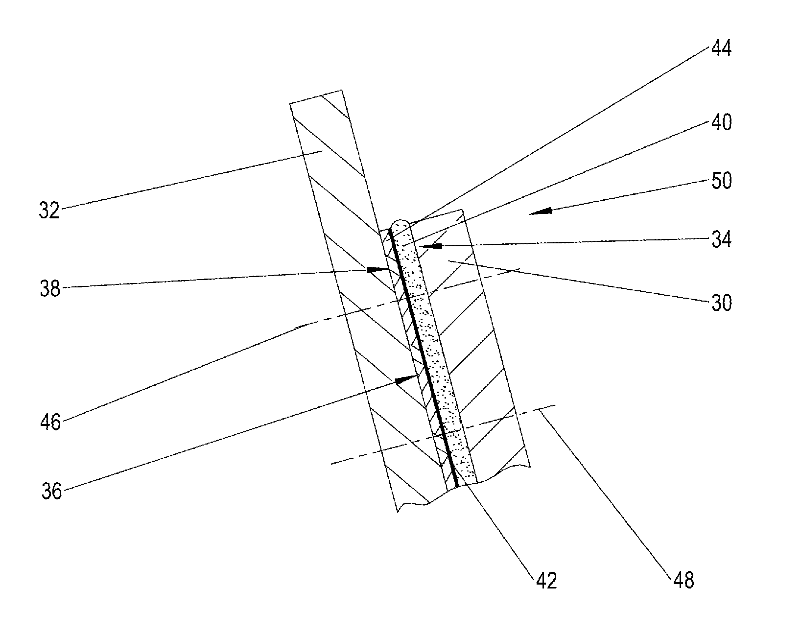 Separating film and method