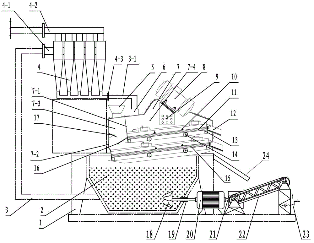 Cast-in-situ pile mud treatment equipment with slurry making and remote slag discharge functions