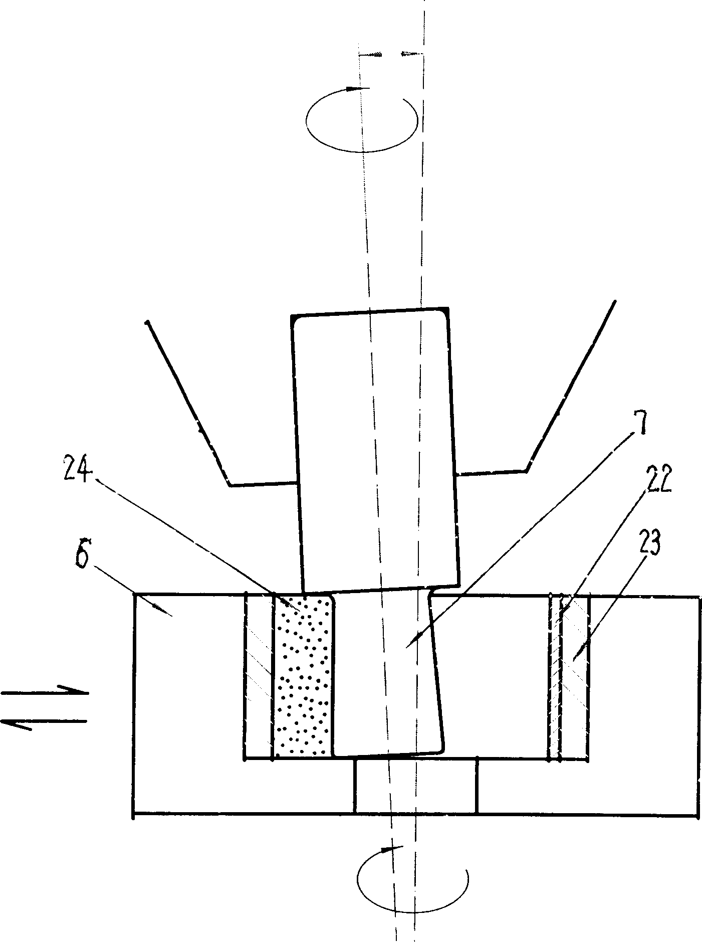 Method and apparatus for producing materials of double metal shaft sleeve parts