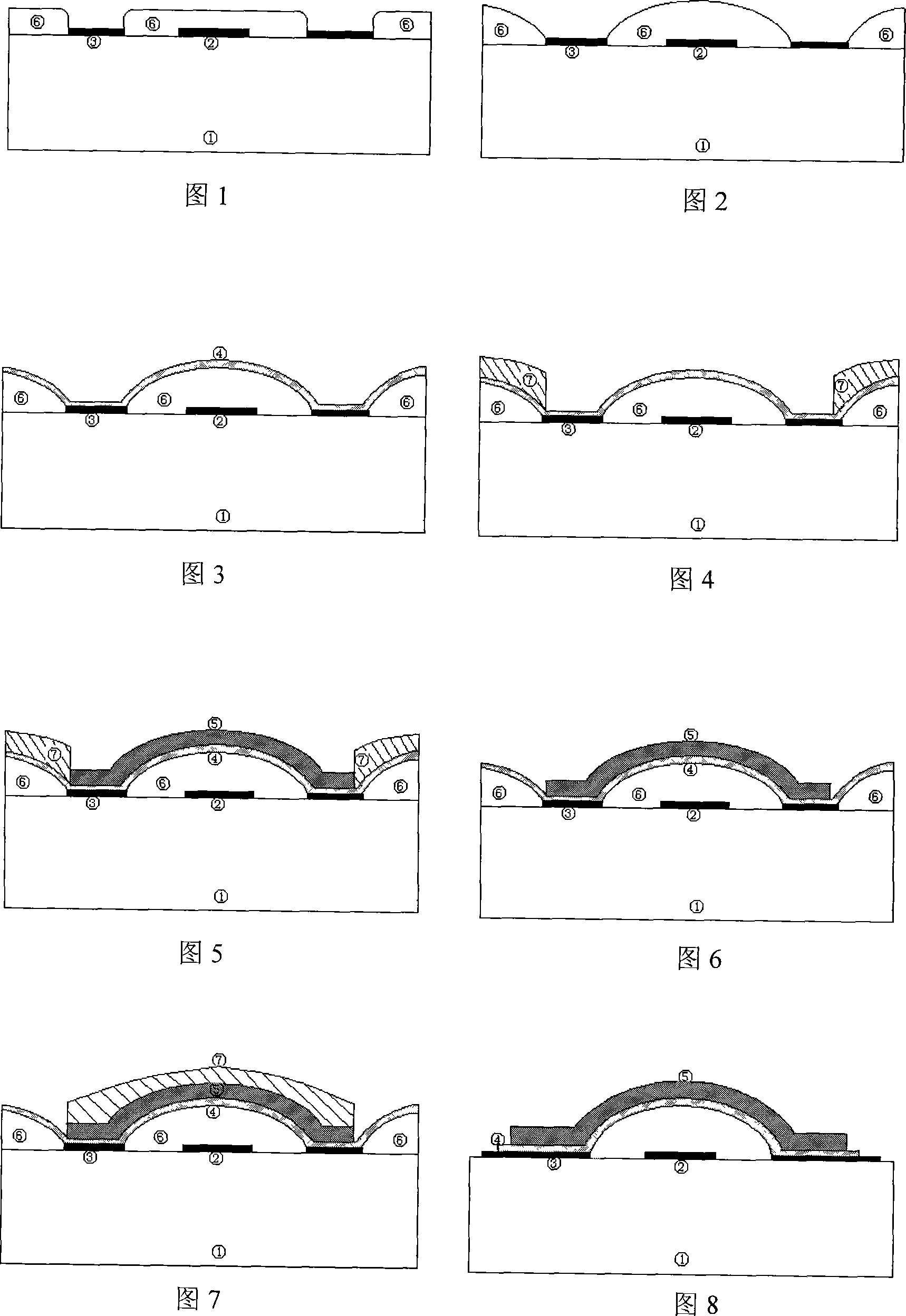 Method for producing air bridge of compound semiconductor microwave high power device