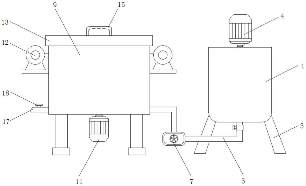 Coloring device for core spun yarn processing