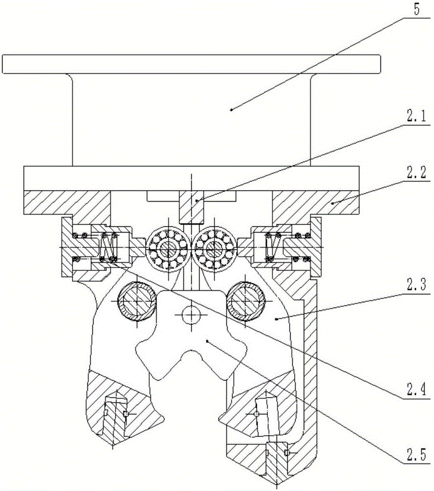 Helicopter electric fish fork grating descending assisting system with self-unlocking function