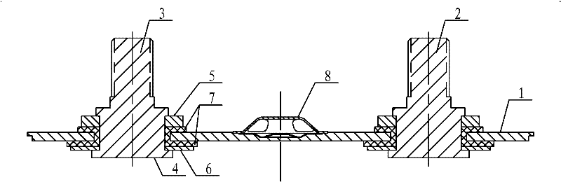 Post type lithium battery cover plate