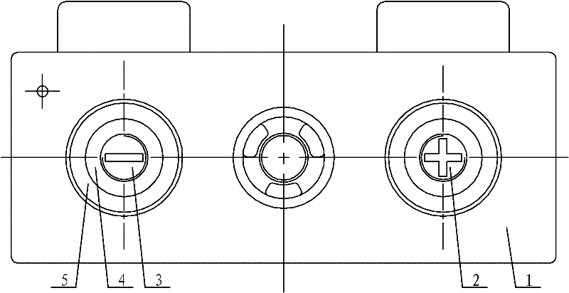 Post type lithium battery cover plate